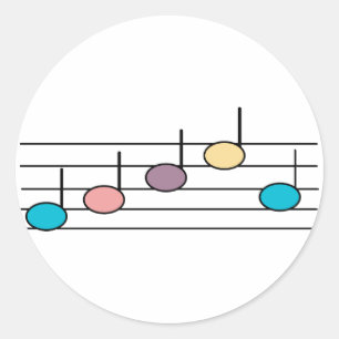 Pastel Music Note Stickers