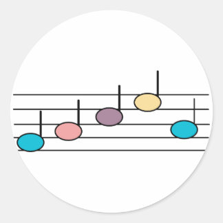 Pastel Music Note Stickers