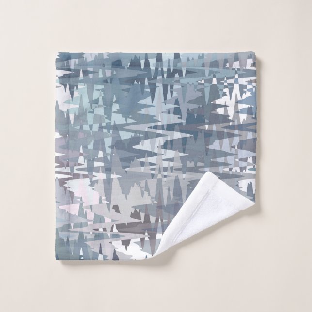 Pastel Muted Colour Abstract Pattern Bath Towel Set (Wash Cloth)