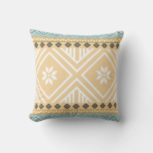 Pastel Native Fabric Seamless Pattern,  Thai Nativ Cushion