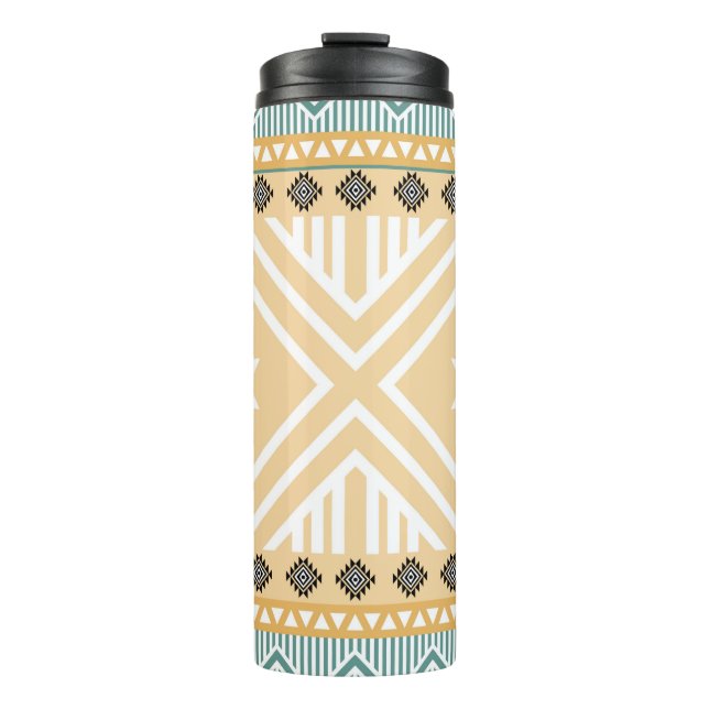 Pastel Native Fabric Seamless Pattern,  Thai Nativ Thermal Tumbler (Front)