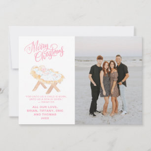 Pastel Nativity Baby Jesus in a Manger