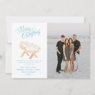 Pastel Nativity Baby Jesus in a Manger