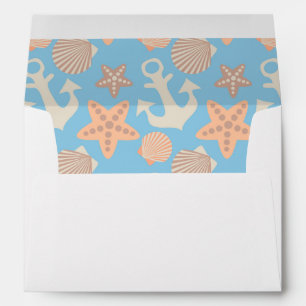 Pastel Nautical Pattern Envelope