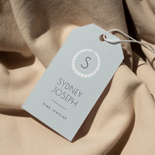 Pastel Necklace Monogram Logo   Jewelry Hang Tags