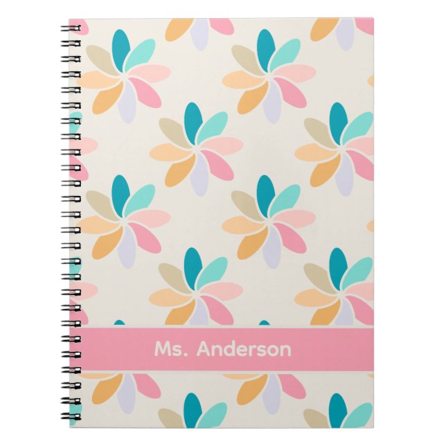 Pastel Notes and Ideas Pinwheel Journal (Front)