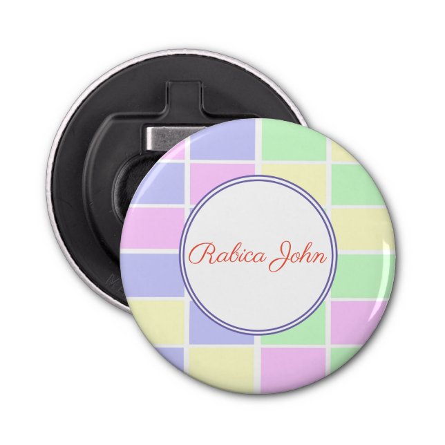 pastel nursery colours bottle opener (Front)