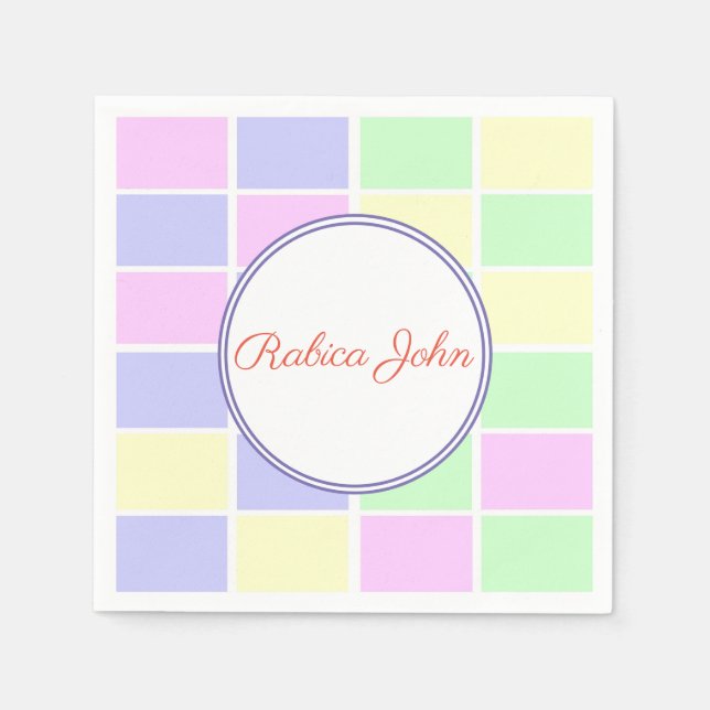 pastel nursery colours napkin (Front)