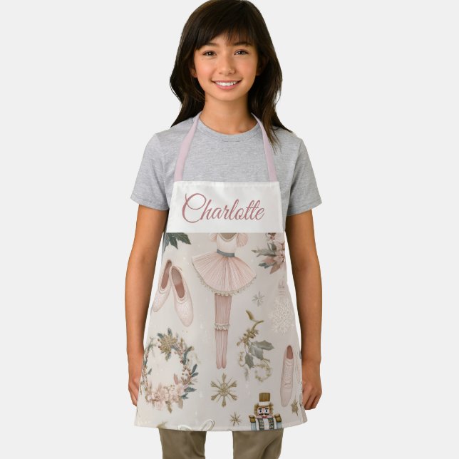 Pastel Nutcracker Ballet Personalized Kids Apron (Insitu)