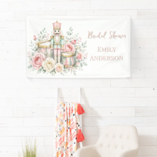 Pastel Nutcracker Christmas Bridal Shower Welcome Banner