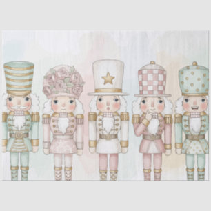 Pastel Nutcracker Toy Collection Watercolor  Tissue Paper