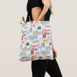 Pastel Nutcracker Toys Holiday Tote
