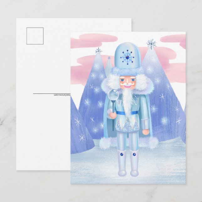 Pastel Nutcracker Winter King Postcard (Front/Back)
