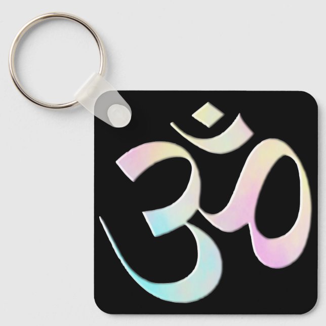 Pastel Om  Key Ring (Front)