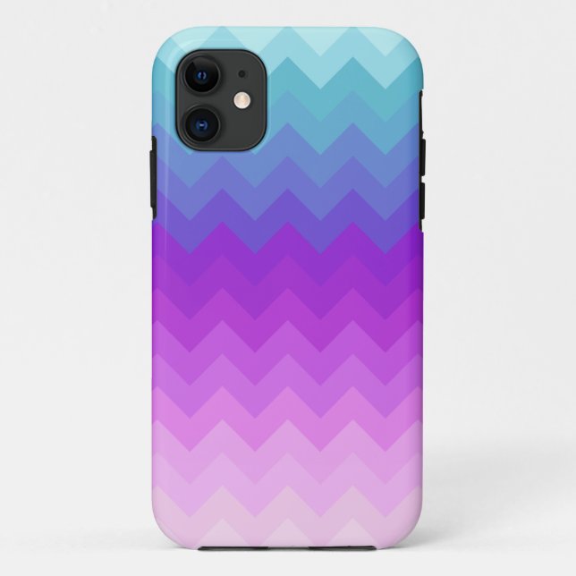 Pastel Ombre Chevron Pattern Case-Mate iPhone Case (Back)