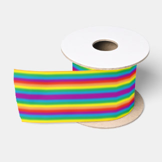 Pastel Ombre Gay LGBT Pride Rainbow Flag Satin Ribbon