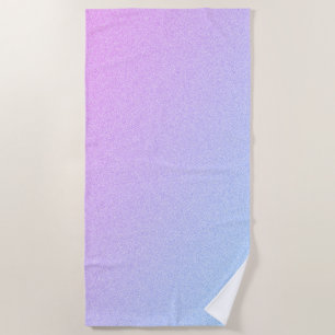 Pastel Ombre Glitter Beach Towel