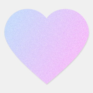 Pastel Ombre Glitter Heart Sticker