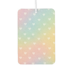 Pastel Ombre Hearts Pattern Air Freshener
