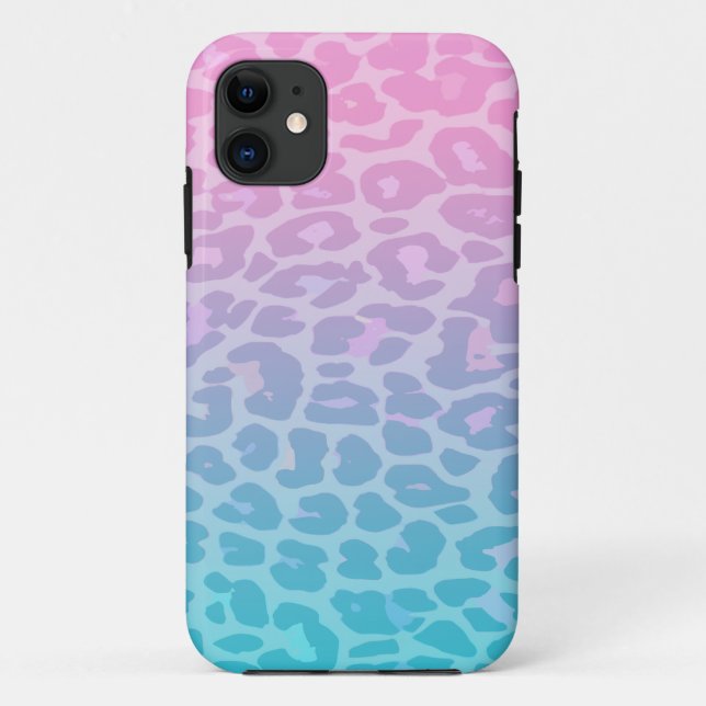 Pastel Ombre Leopard Case-Mate iPhone Case (Back)