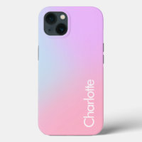 Pastel Ombre Personalised iPhone 13 Case