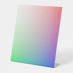 Pastel Ombre Rainbow Colours Pedestal Sign