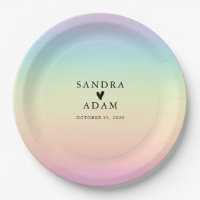 Pastel Ombre Rainbow Colours Wedding