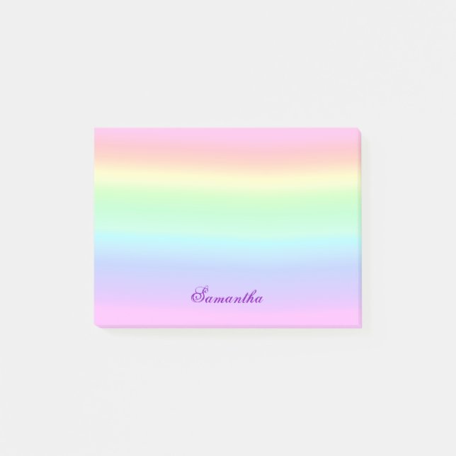 Pastel Ombre Rainbow Post-It Notes (Front)