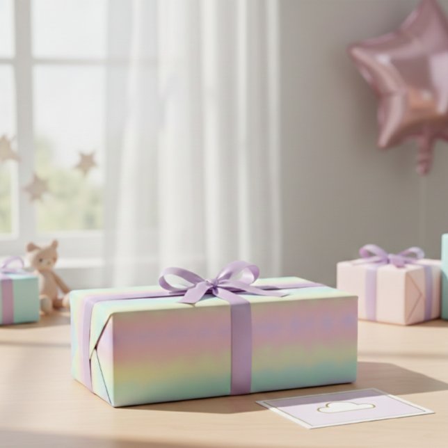 Pastel Ombre Rainbow Wrapping Paper (Creator Uploaded)