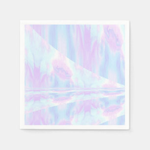 Pastel Ombre Tie Dye Ripples Girly Napkin