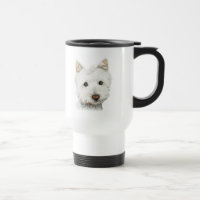 pastel on canvas westie travel mug