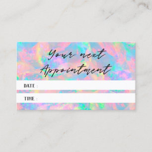 pastel opal appointment card