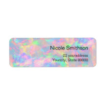 pastel opal background labels