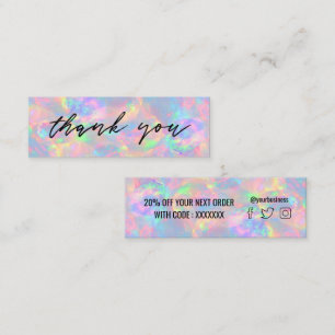 pastel opal background mini business card