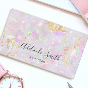 pastel opal mineral business card