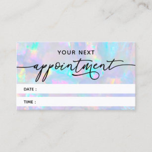pastel opal texture appointment card