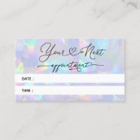 pastel opal texture photo appointment card