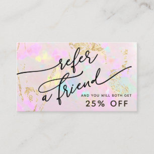 pastel opal texture referral card