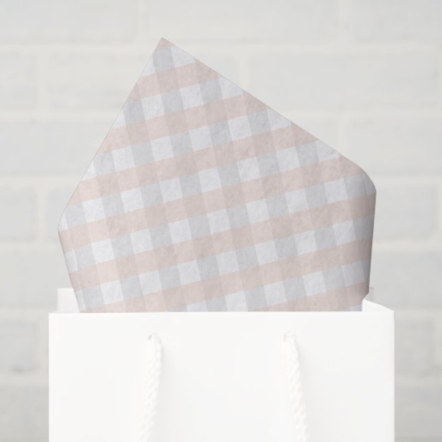 Pastel Orange and Grey Pumpkin Baby Shower Tissue Paper (Gift Bag)