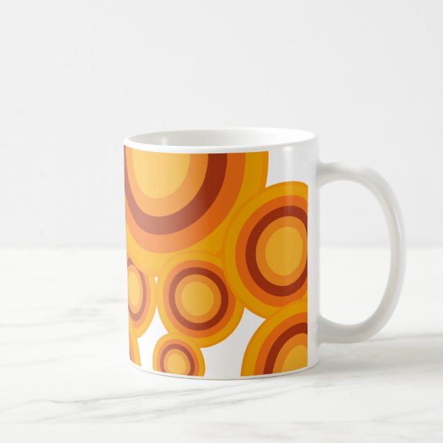 pastel orange circle coffee mug (Right)