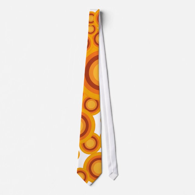 pastel orange circle tie (Front)