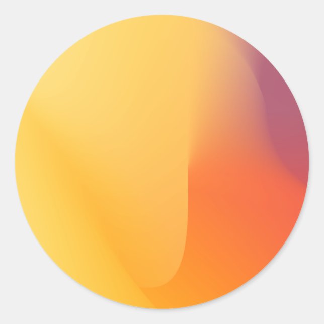 Pastel Orange  Colourful Classic Round Sticker (Front)