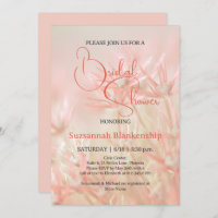 Pastel Orange Floral Background Bridal Shower 