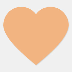 Pastel Orange   Heart Sticker