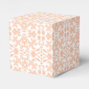 Pastel Orange Patterned Favour Boxes