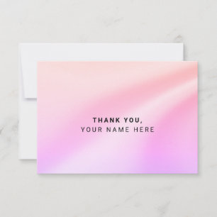 Pastel Orange Purple Simple Thank You Cards