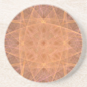 Pastel Orange Starburst Coaster