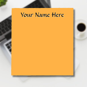 Pastel Orange Unique Personalised Teacher Gifts Notepad
