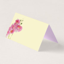 Pastel Orchid Folded Placecard