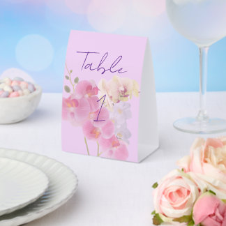 Pastel Orchid Table Number